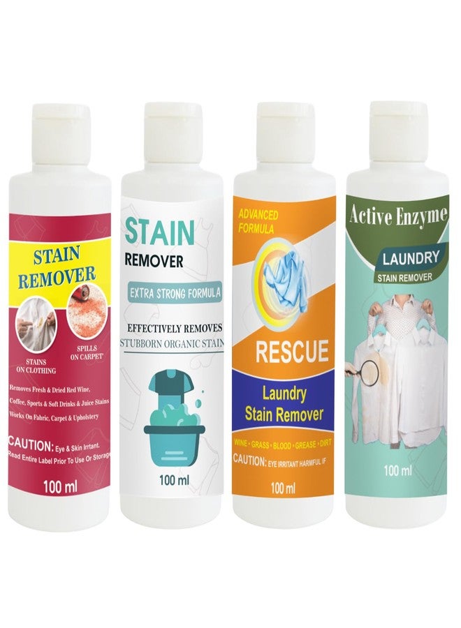 TOOVUS Stain Remover Combo Pack of Red, Doll, Orange and Pista Stain Remover | Multi-Surface Cleaning Solution for Clothes, Fabrics, Upholstery (100 g Each) - Image 1